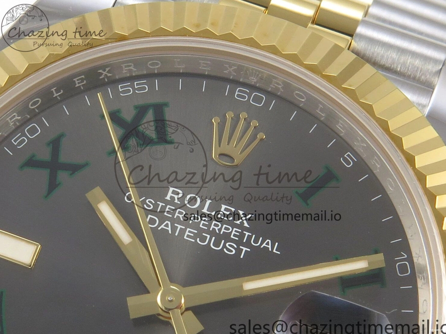 SS Edition Best Roman 1:1 DateJust Jubilee Bracelet Dial Gray 126333 (Weighted) 41 SH3235 ARF on YG 1228
